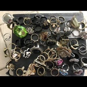 3/4 lb pound of rings random mixed Lot jewelry